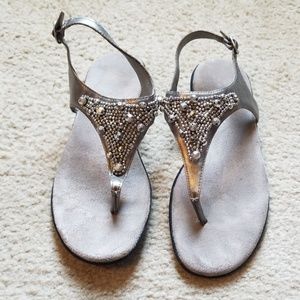 Aerosoles silver sandals
